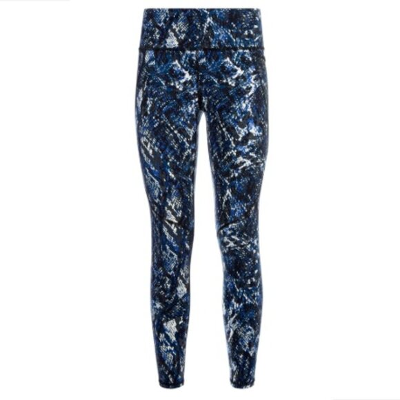SWEATY BETTY Power Pocket Workout Leggings In Blue Quartz Snake Print | Size M - Picture 1 of 8
